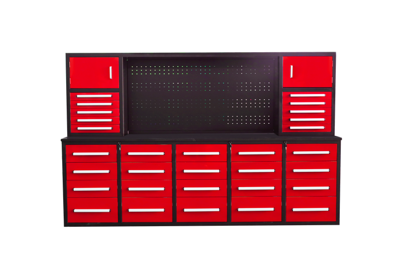 H10ft Workbench Storage Cabinet（30 Drawers & 2 Cabinets）