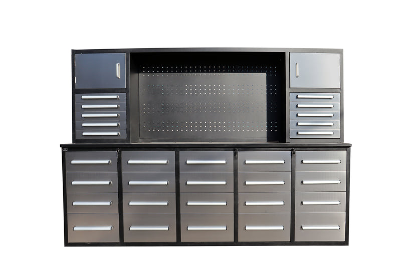 H10ft Workbench Storage Cabinet（30 Drawers & 2 Cabinets）