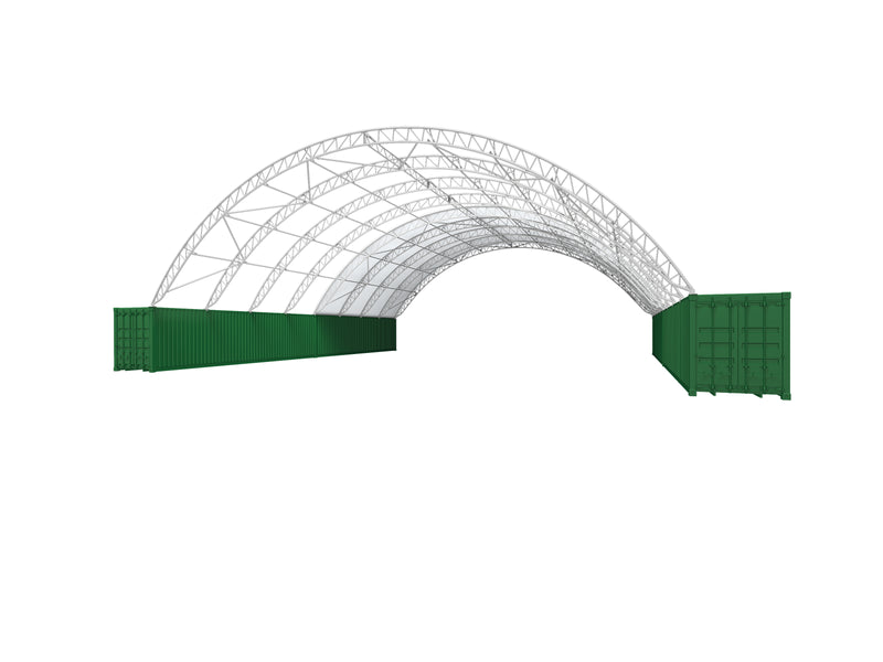 C704020S 70ft x 40ft Container Dome (21m x 12m)-Double Truss&Welding