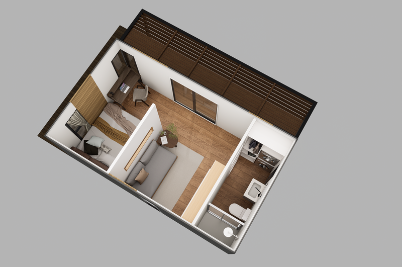 Modular houses 12FT-28FT(3.66m*8.54m)