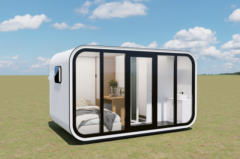 4m Backyard Office Pod -Bed/Bath/Cabinetry