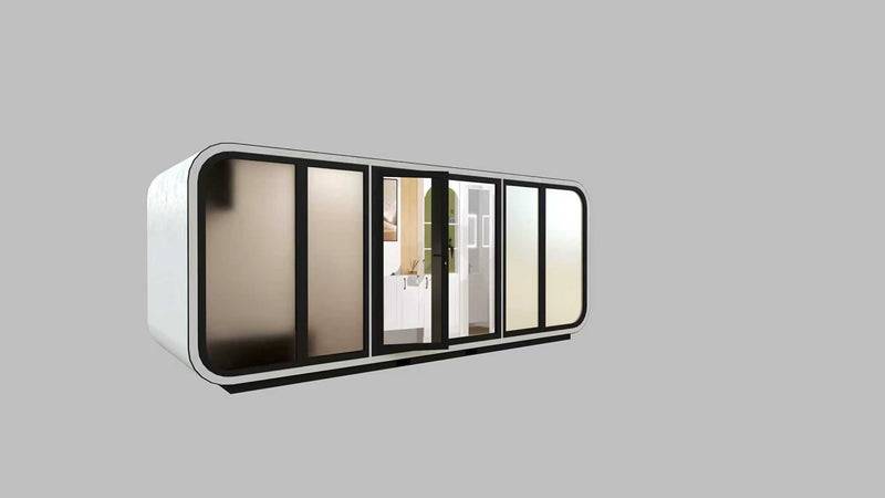 6m Backyard Office Pod A -Bed/Bath/Kitchenette/Cabinetry