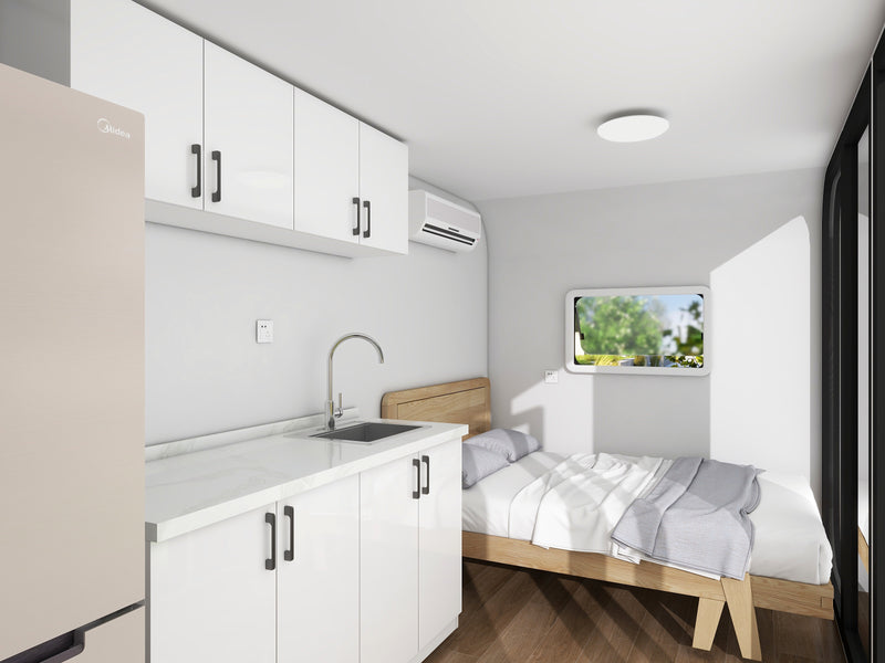 6m Backyard Office Pod B-Bed/Bath/Kitchenette