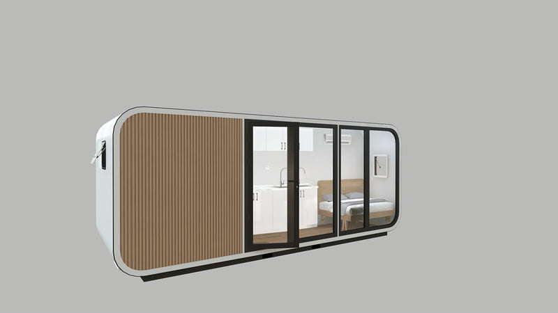6m Backyard Office Pod B-Bed/Bath/Kitchenette