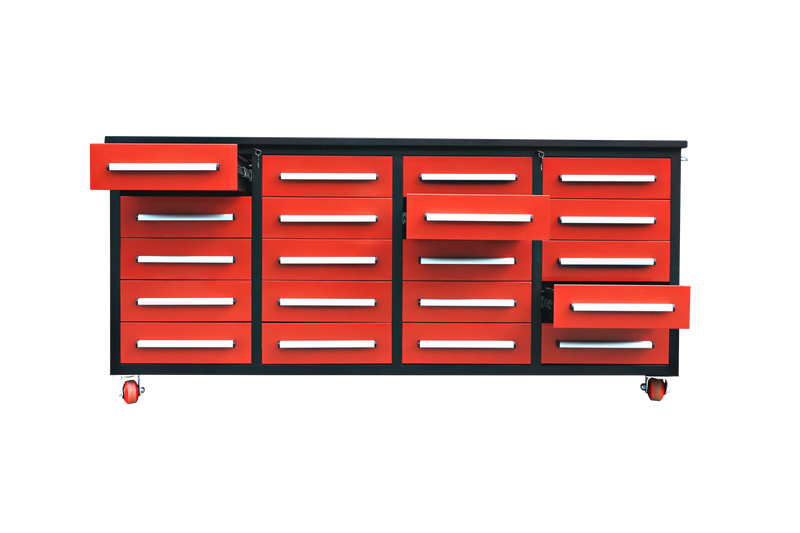 7ft Workbench Storage Cabinet  (20 Drawers)