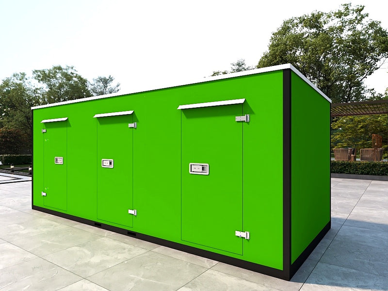 20FT Foldable Warehouse 3 side entry doors with 2 Internal Partitioning