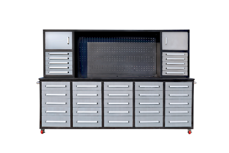 H10ft Workbench Storage Cabinet（35 Drawers & 2 Cabinets）