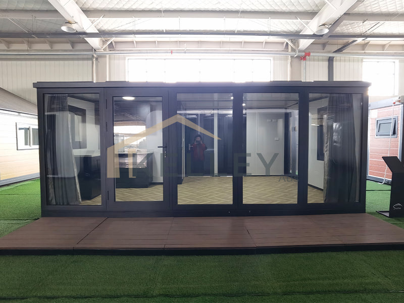 20ft Expandable Home -2 bed&Glass Sidewall（Cladding&Glasswall)