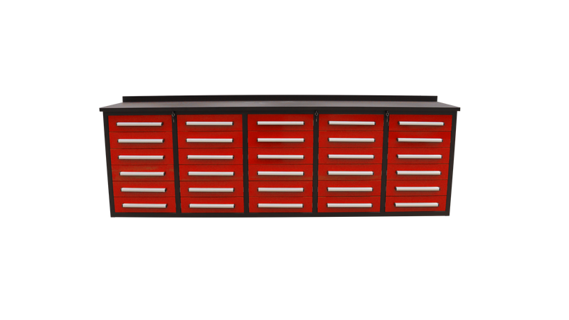 10ft Workbench Storage Cabinet with 30 Drawers