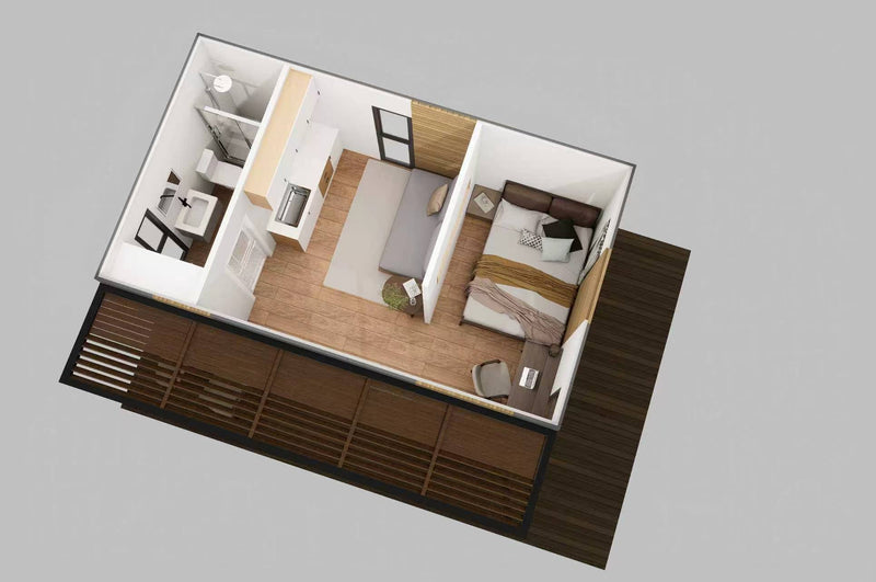Modular houses 12FT-20FT（3.66m*6.1m)
