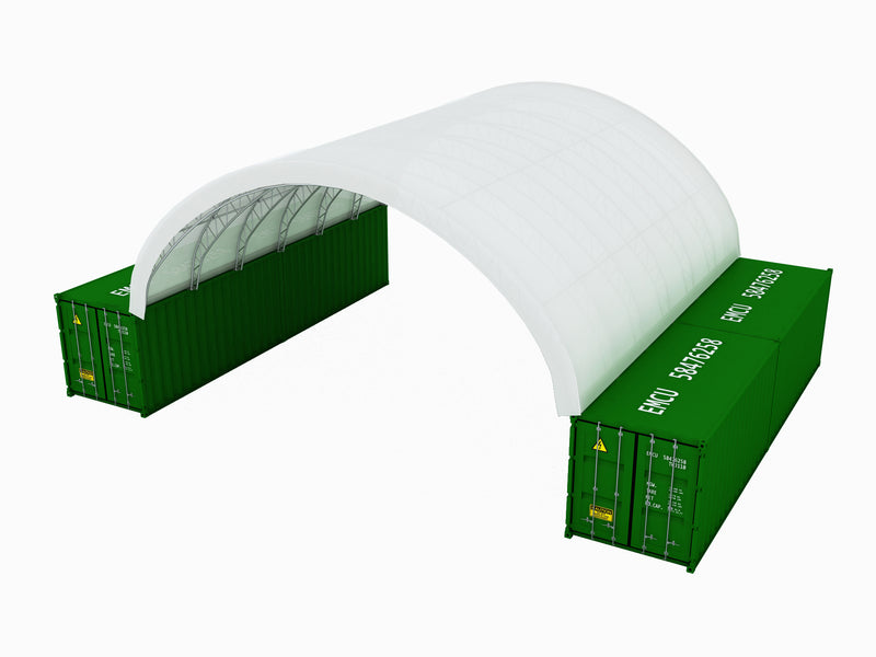 C404015S- 40ft x 40ft Container Dome (12m x 12m)-Double Truss&Welding