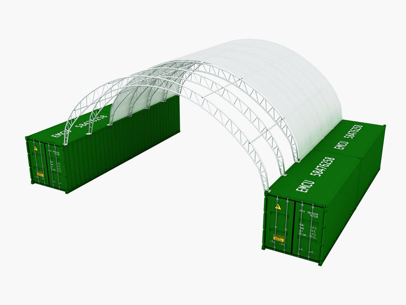 C404015S- 40ft x 40ft Container Dome (12m x 12m)-Double Truss&Welding